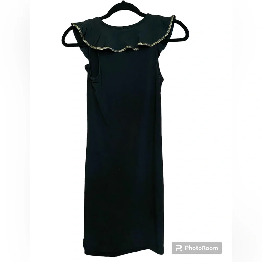 Audrey 3+1 black ruffle dress size small - Picture 3 of 7